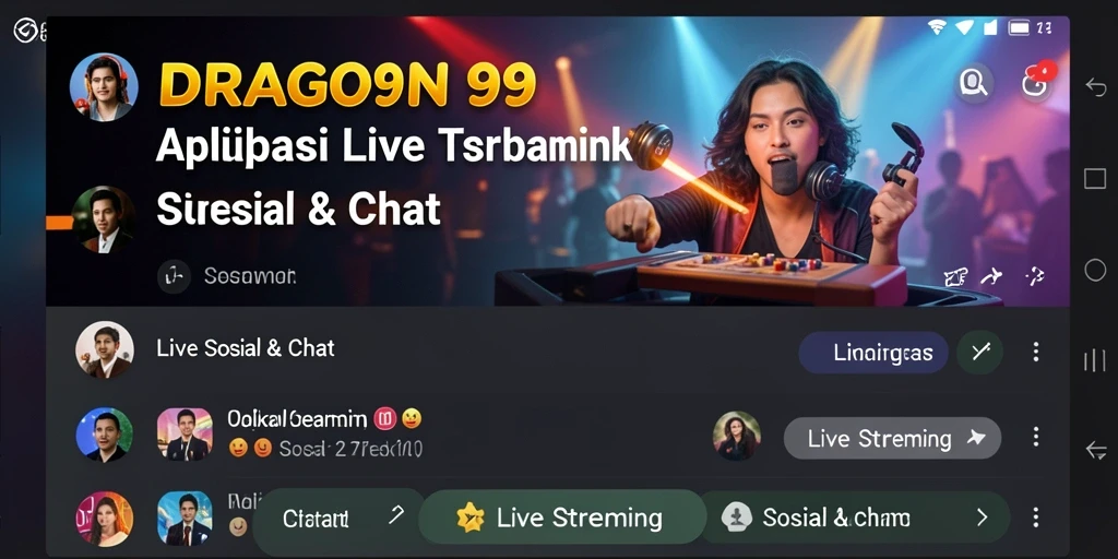 Antarmuka DRAGON99 yang menarik dan interaktif untuk live streaming.