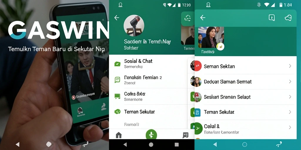 Tampilan antarmuka GASWIN yang ramah pengguna untuk Teman Sekitar.
