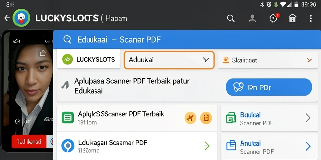 Antarmuka aplikasi LUCKYSLOTS yang intuitif untuk Scanner PDF.