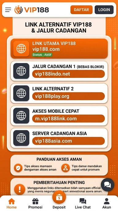 Link Alternatif vip188 untuk Pengguna Android Indonesia