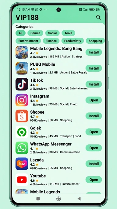 Katalog Aplikasi Populer & Uji Coba di vip188—Temukan Akses Terbaik